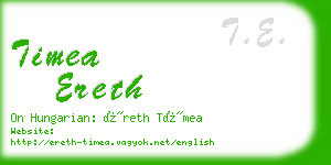 timea ereth business card